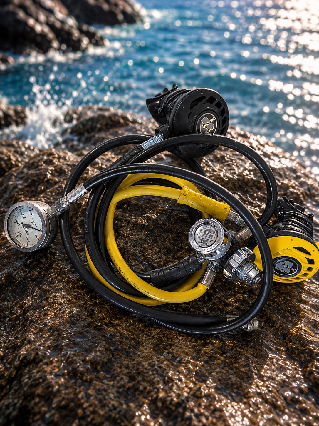 Apeks regulator set from our hire centre
