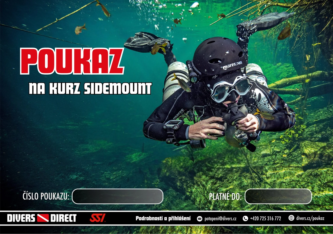 SSI Sidemount Diving gift voucher