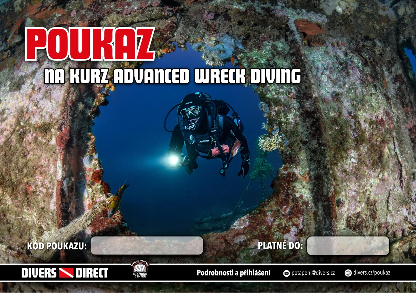SSI Advanced Wreck Diving gift voucher