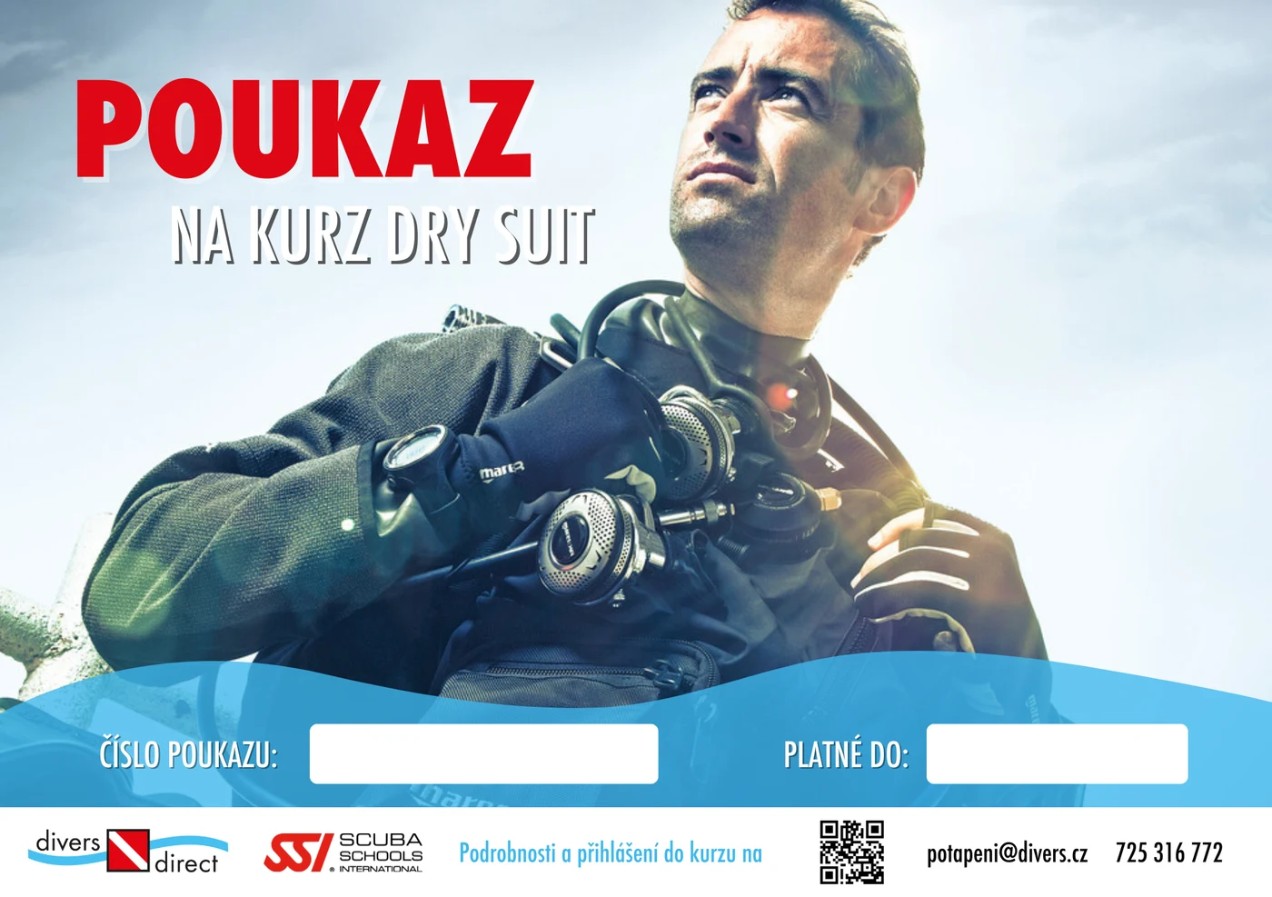 SSI Dry Suit Diving gift voucher