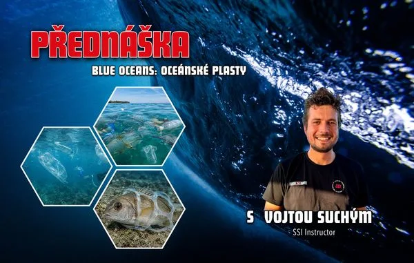 Původní plakát přednášky Oceánské plasty