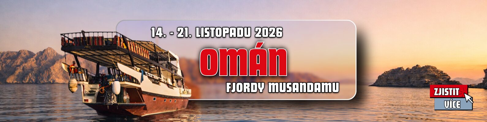 Omán_2026 Vydejte se s námi do Ománu: objevte fjordy Musandamu během potápěčského safari 14.–21. 11. 2026